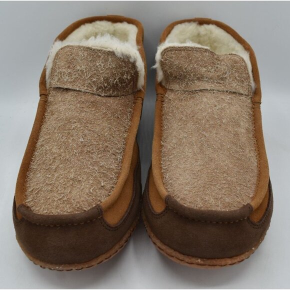 Sorel Mens Size 15 Manawan II Suede Elk Brown Faux Fur Moc Slippers Shoes main image 9